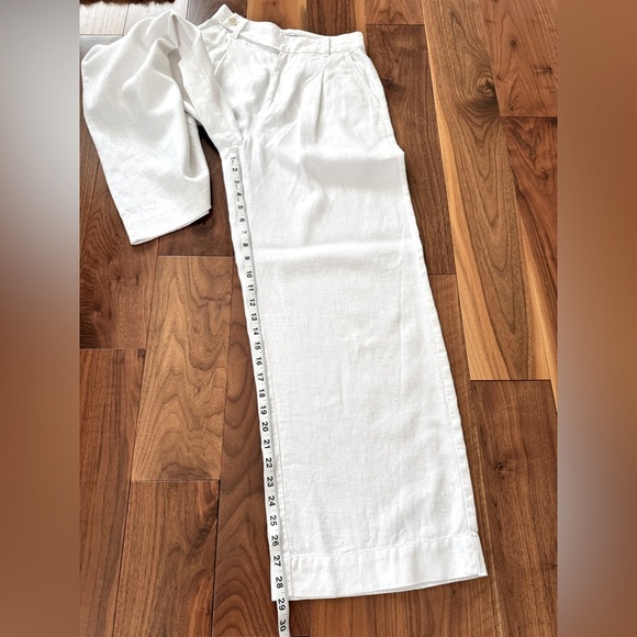 Madewell Harlow Wide-Leg Pant in 100% Linen Size 00 in Eyelet White - Picture 16 of 16